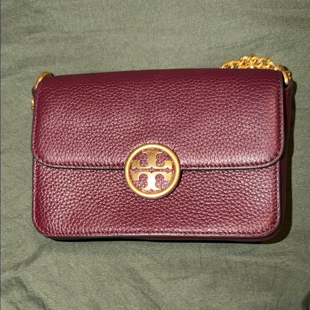 Tory Burch Plum Leather Crossbody Bag